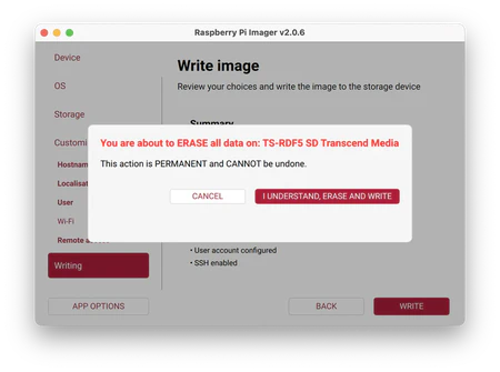 Raspberry Pi Imager Warning
