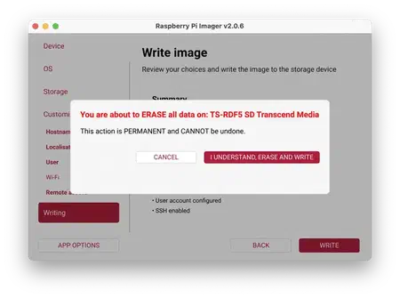 Raspberry Pi Imager Warning