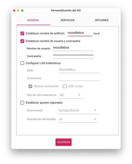 Configuración de Raspberry Pi Imager